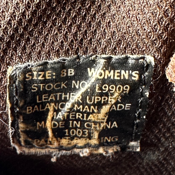 Justin Women’s L9909 Brown Leather Western Cowboy Boots Size 8B Stitch Detail - Picture 14 of 14